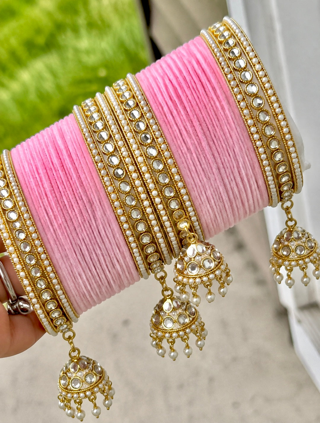 Sunidhi Bangle Set with Hangings
