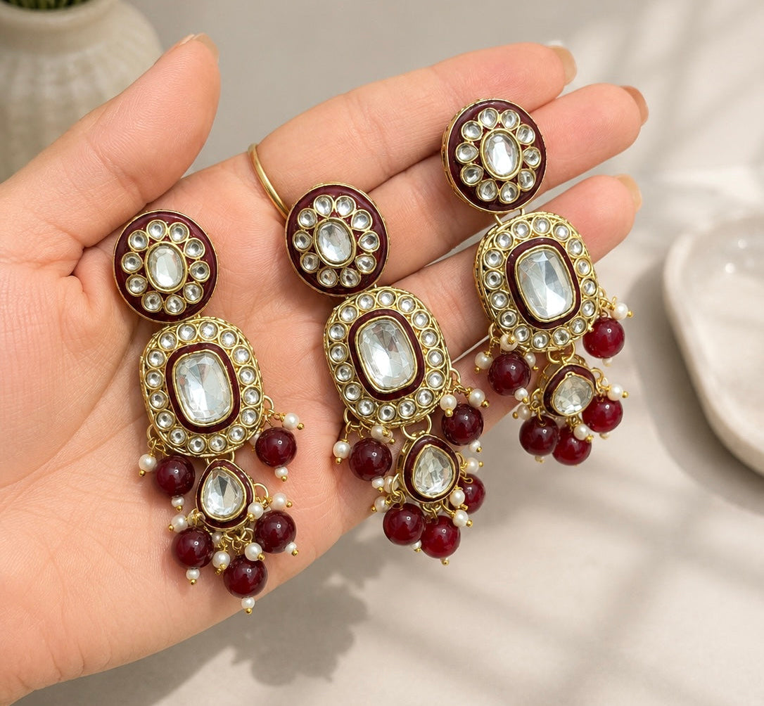 Afreen Premium Quality Kundan Necklace Set