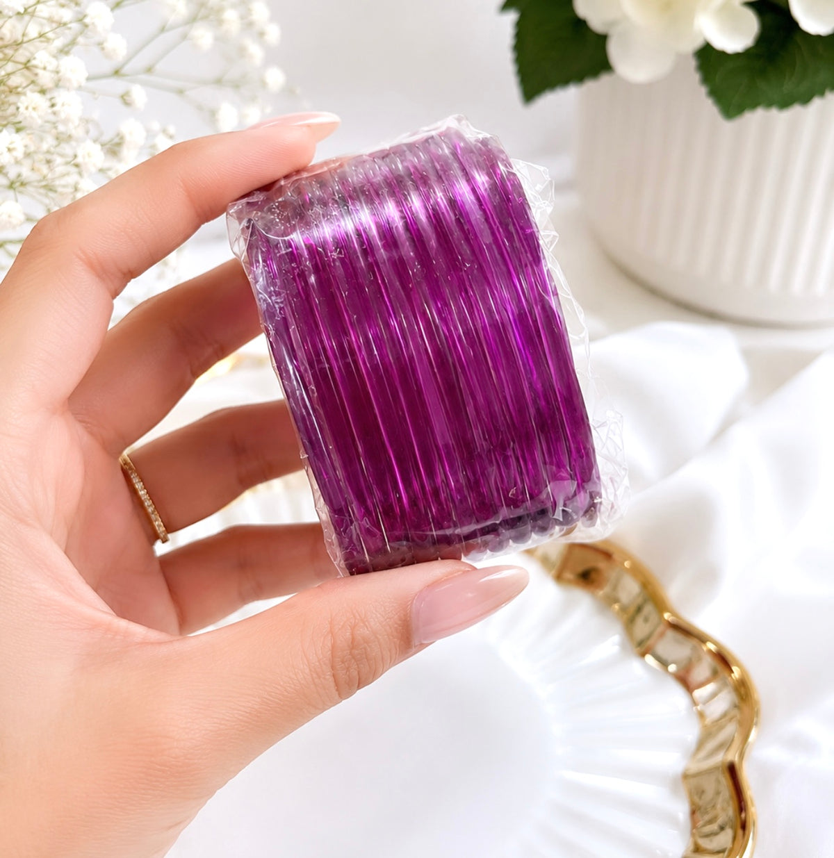 Plain Glossy Glass Bangle Set