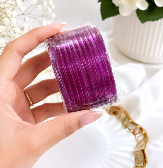 Plain Glossy Glass Bangle Set