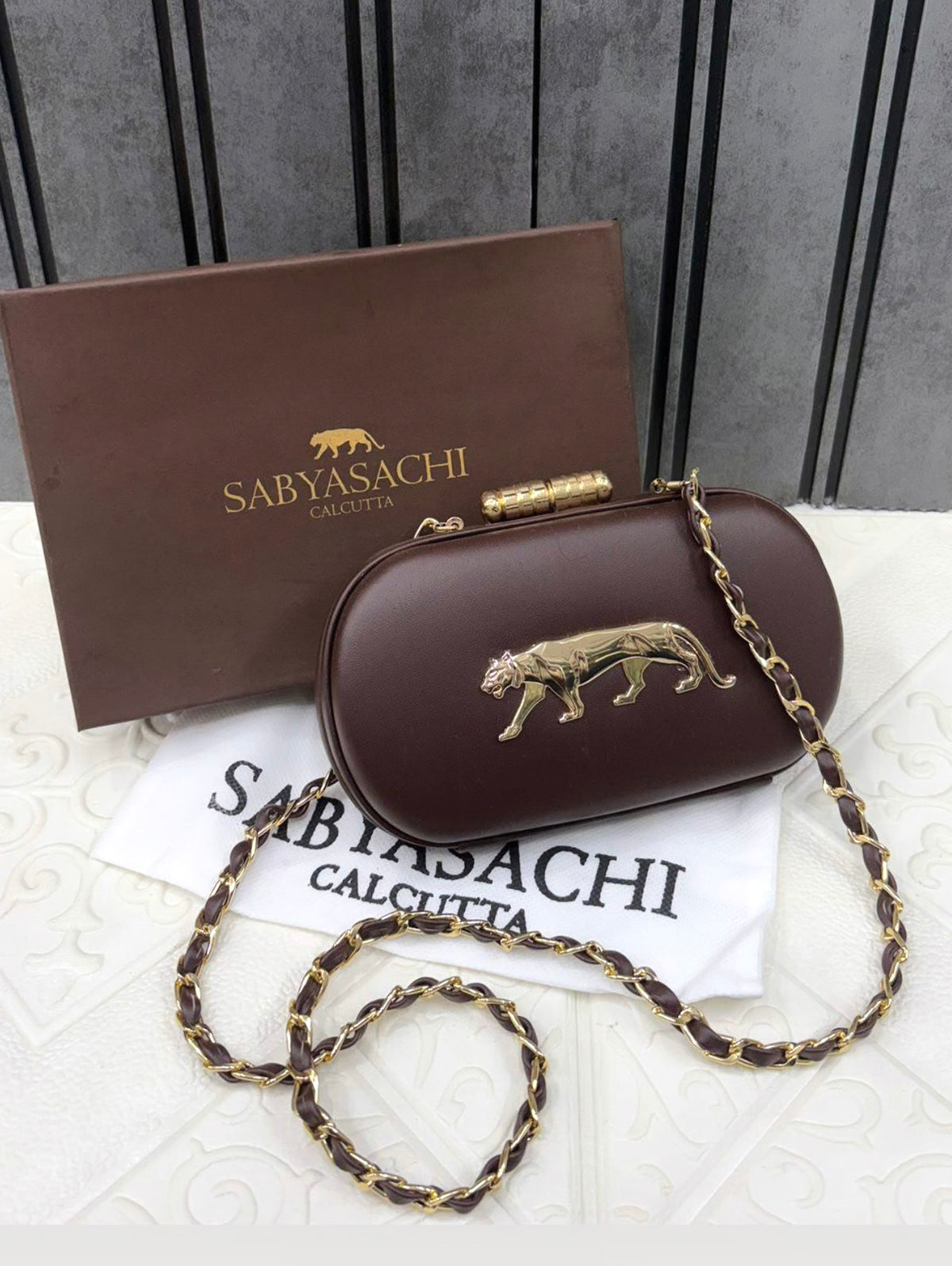 Sabya Inspired Premium Clutch with Detachable Chain
