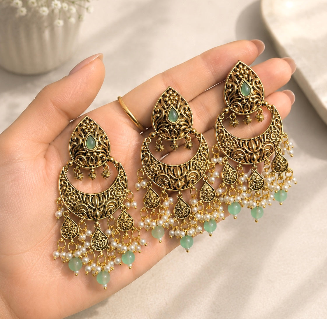 Amani Gold Plated Necklace Set
