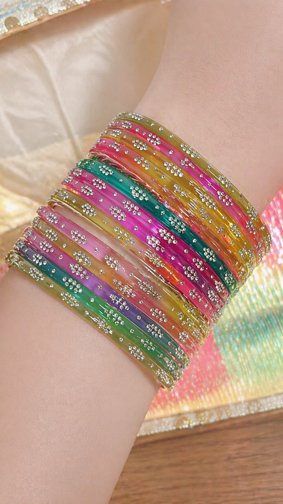 Sophia Glass Bangle Set