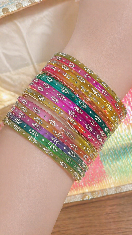 Sophia Glass Bangle Set