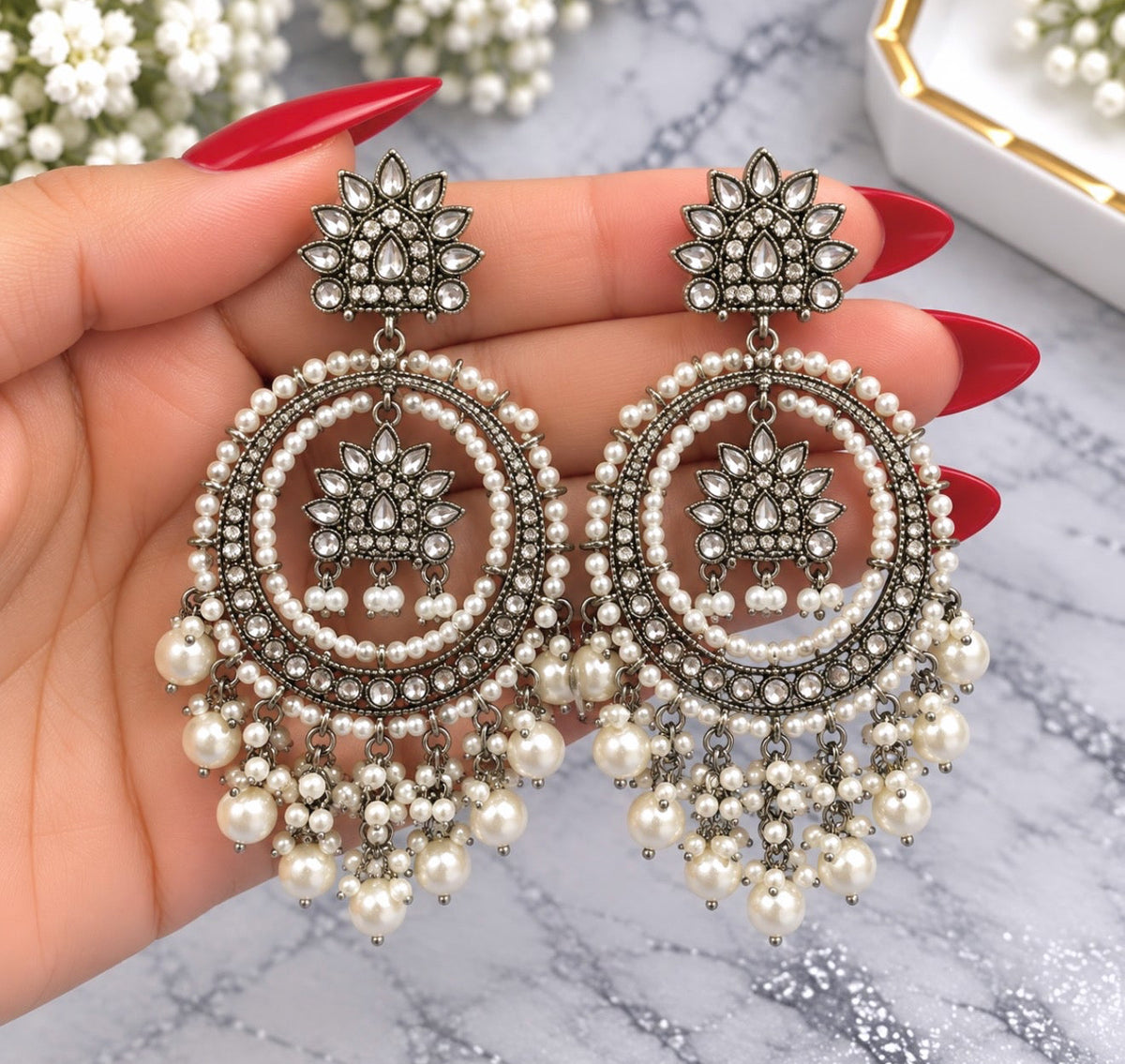 Oxidized Earrings