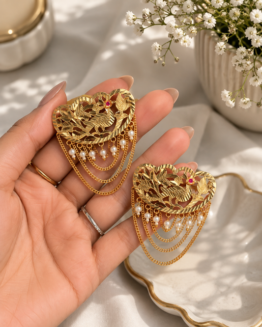 Rabia Jadau Punjabi Style Hair Clip-Pair of Two