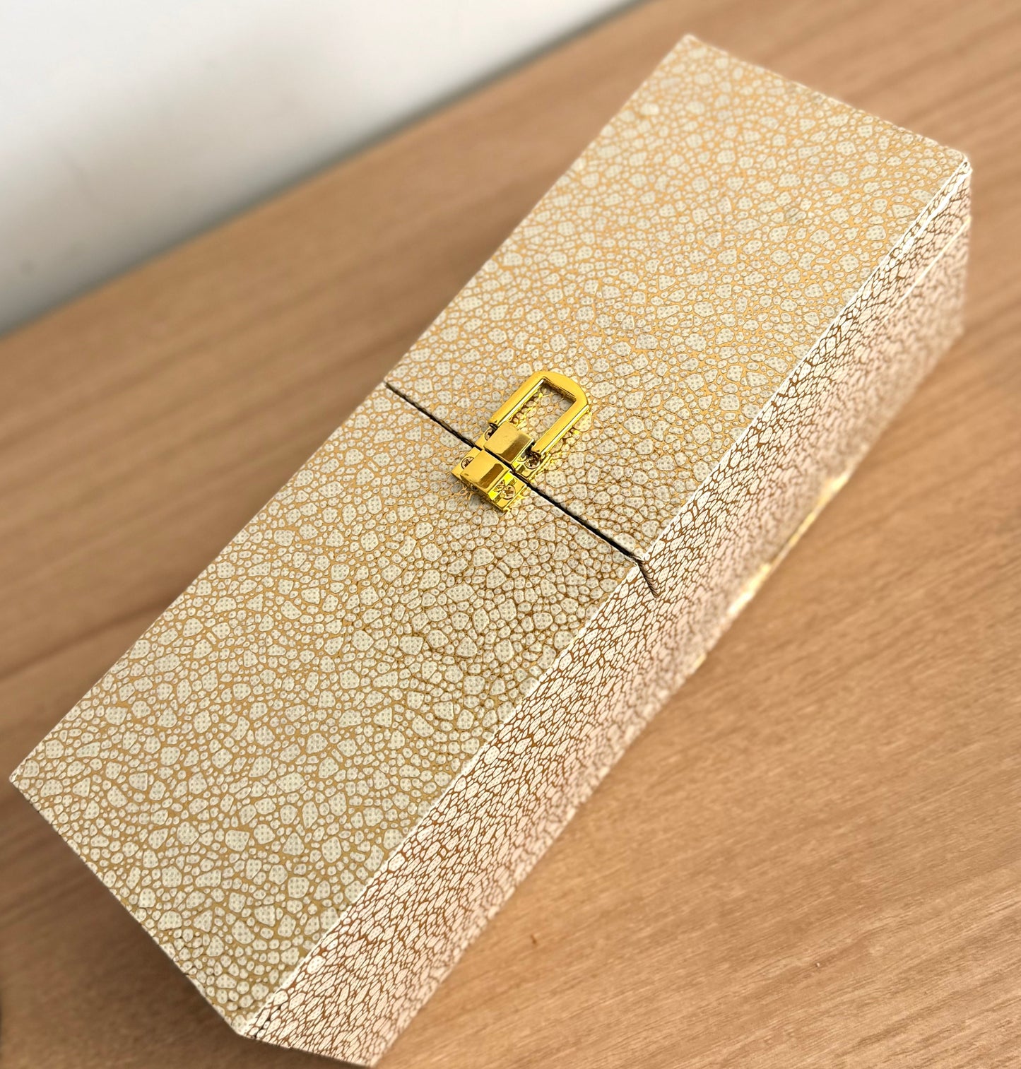 Golden with Red Interior Bangle Box