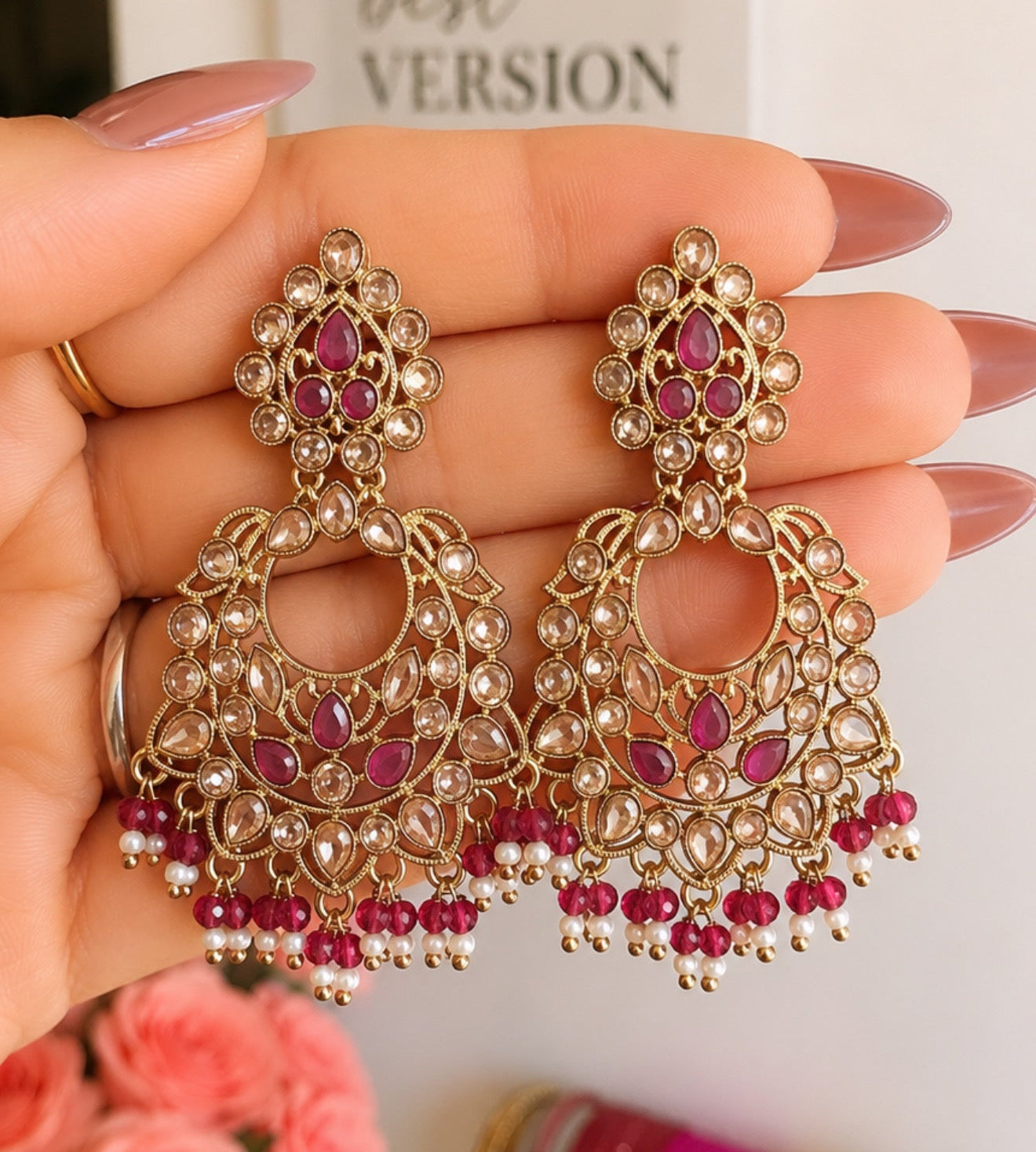 Aashna Kundan & Polki Style Earrings
