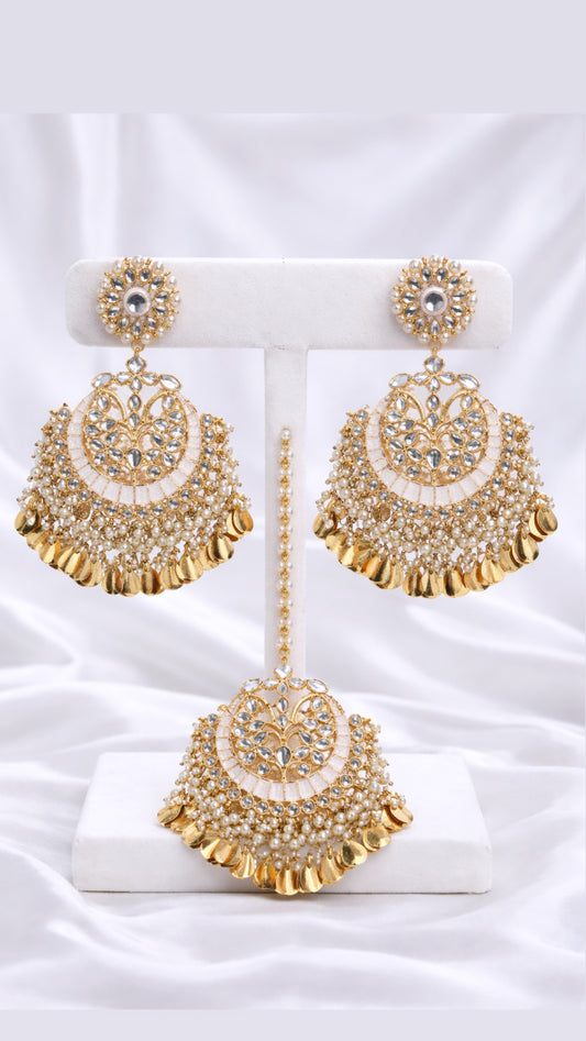 Mahi Jago Style Earrings & Tikka Set (Back In Stock)