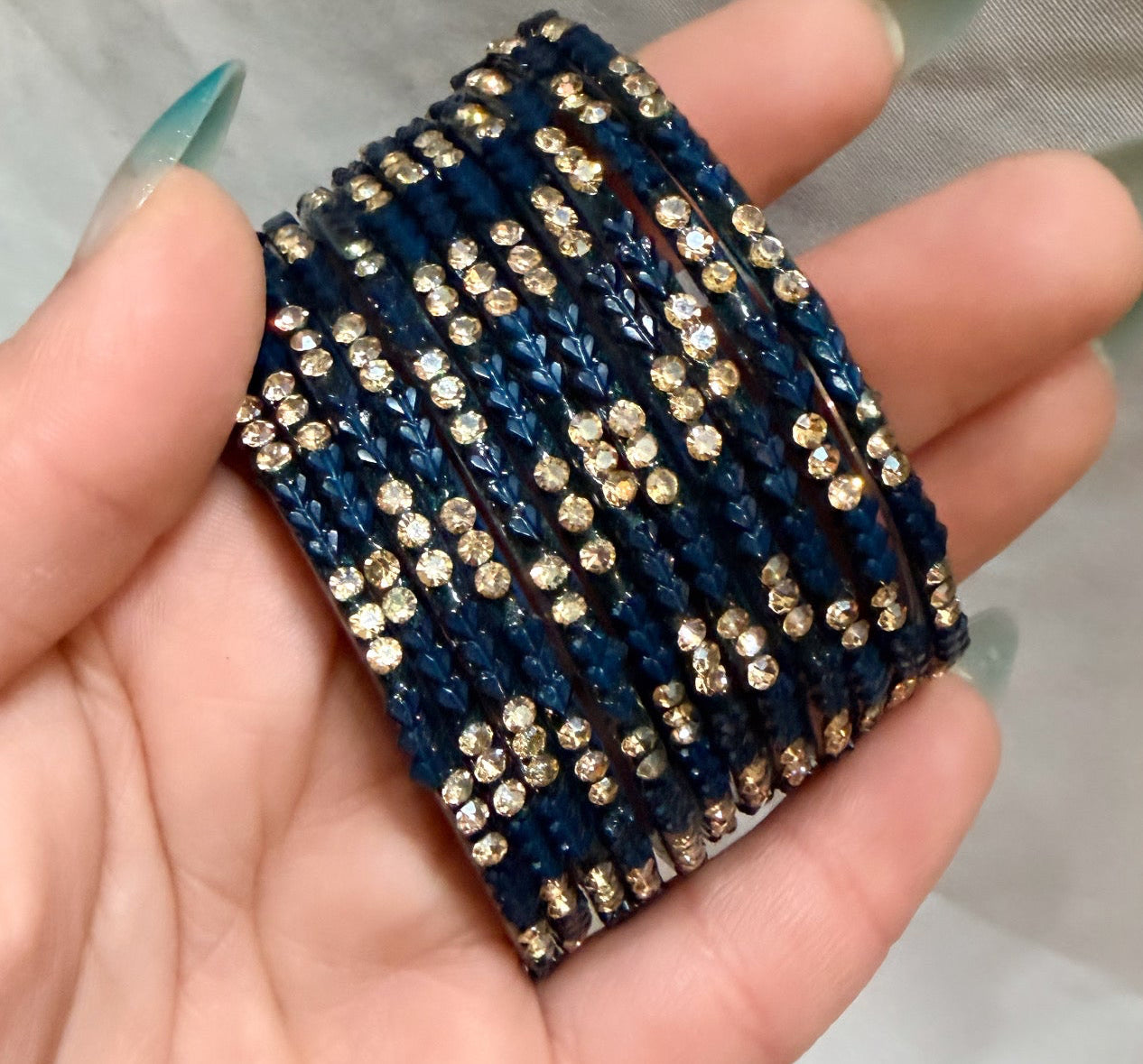 Sophia Glass Bangle Set