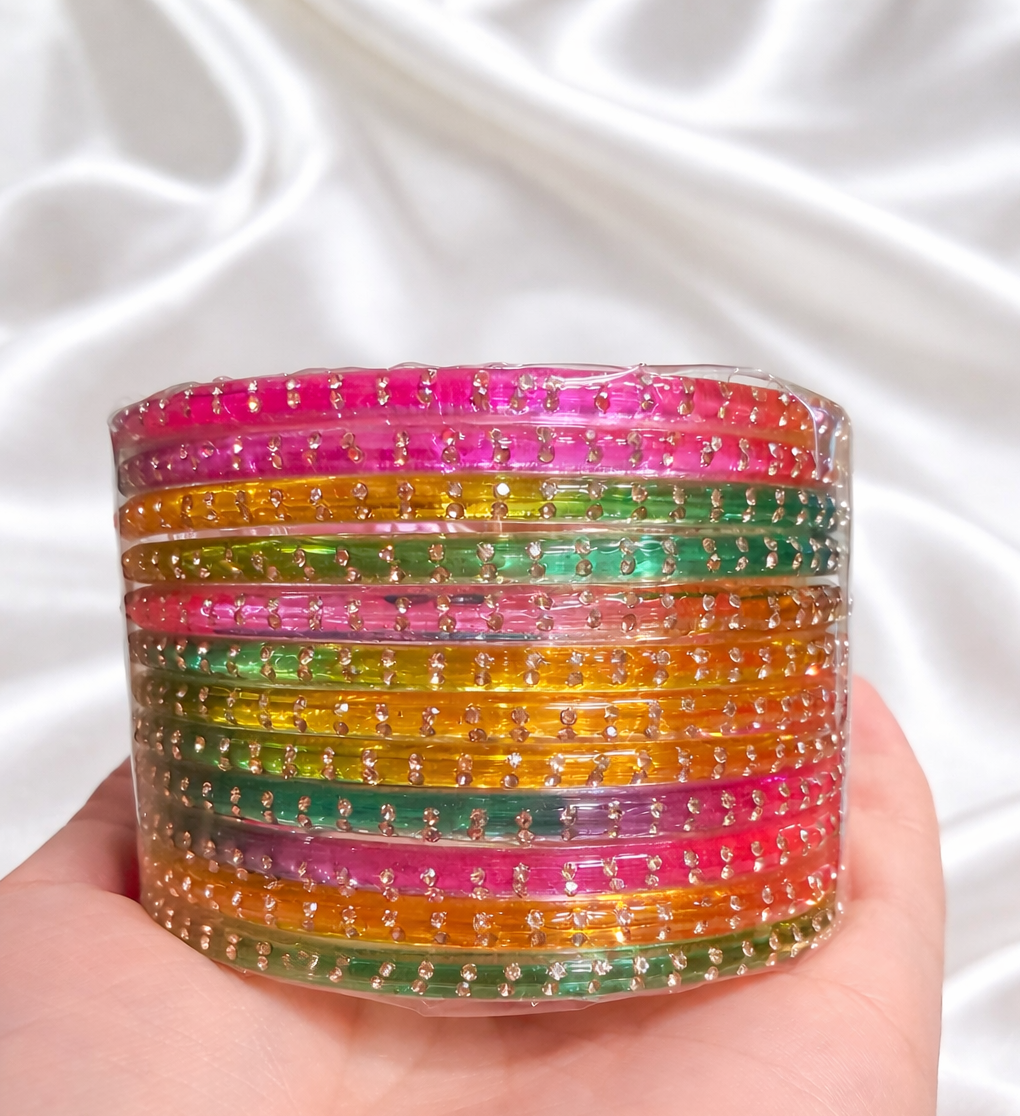 Sophia Glass Bangle Set