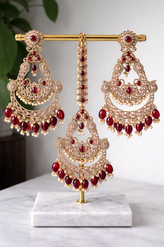 Aisha Earrings & Tikka Set