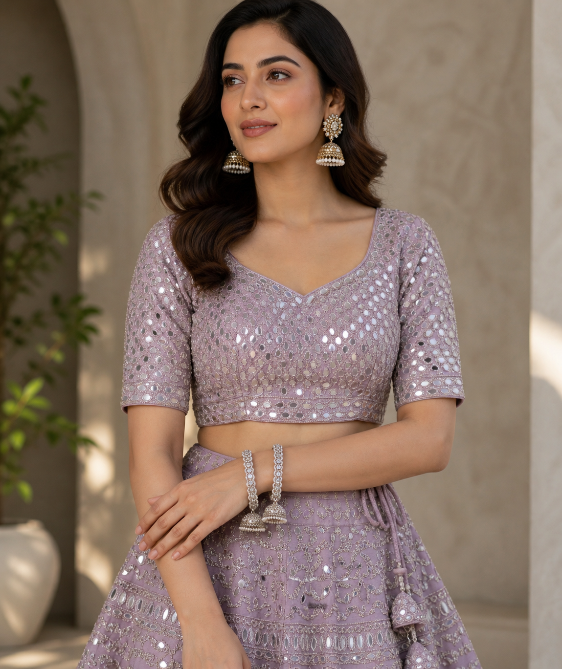 Piya Silver Hanging Style Bangle Set