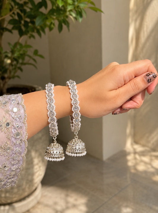 Piya Silver Hanging Style Bangle Set