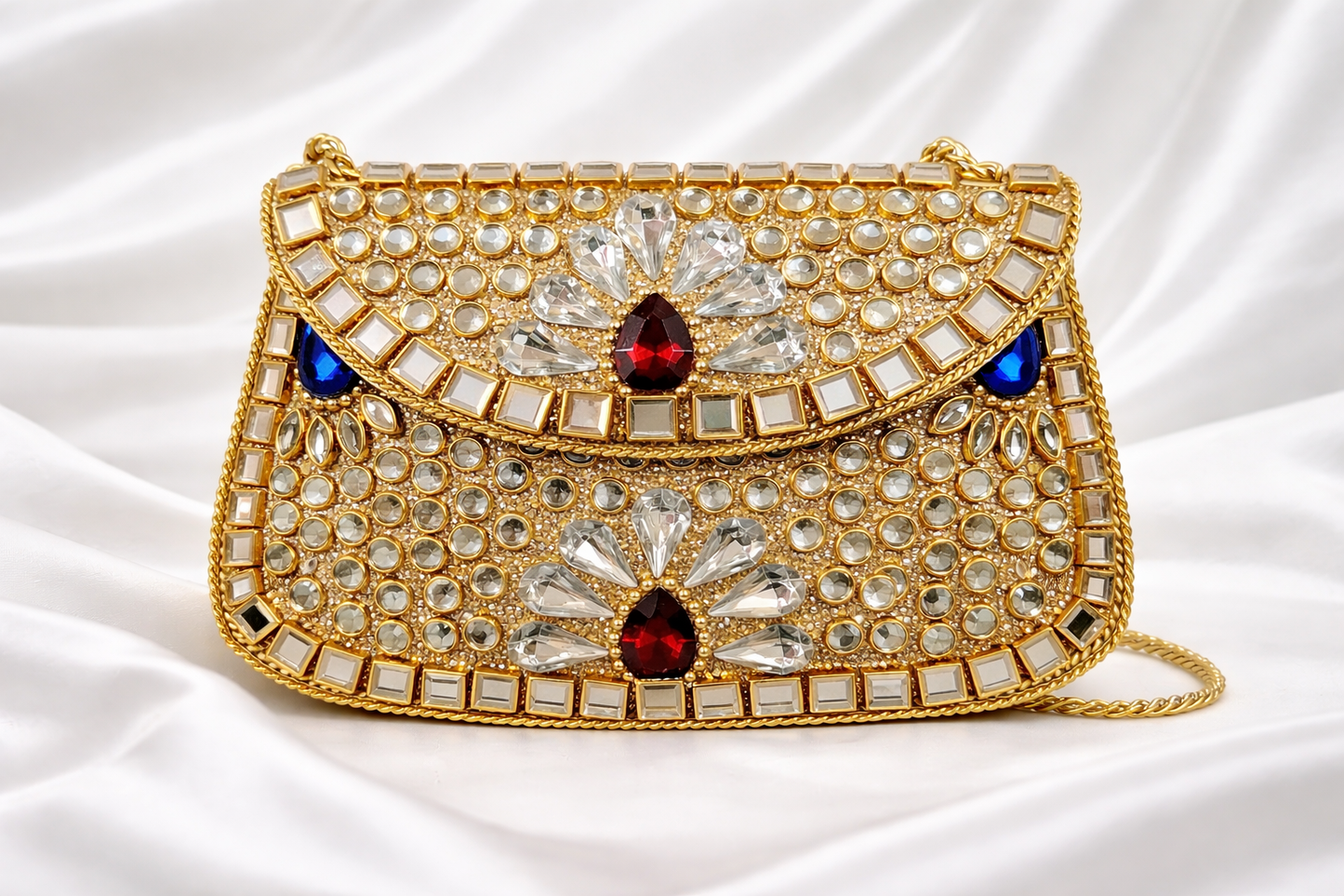 Nimrat Mini Kundan Clutch
