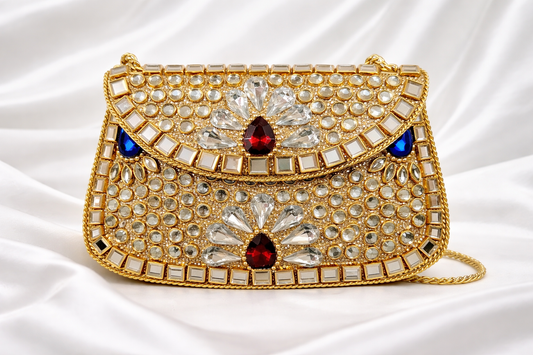 Nimrat Mini Kundan Clutch