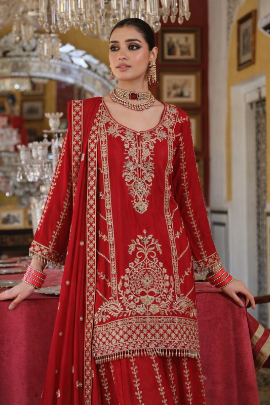 Yasmin Embroidered Sharara Suit