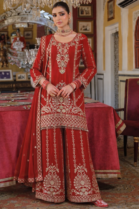 Yasmin Embroidered Sharara Suit