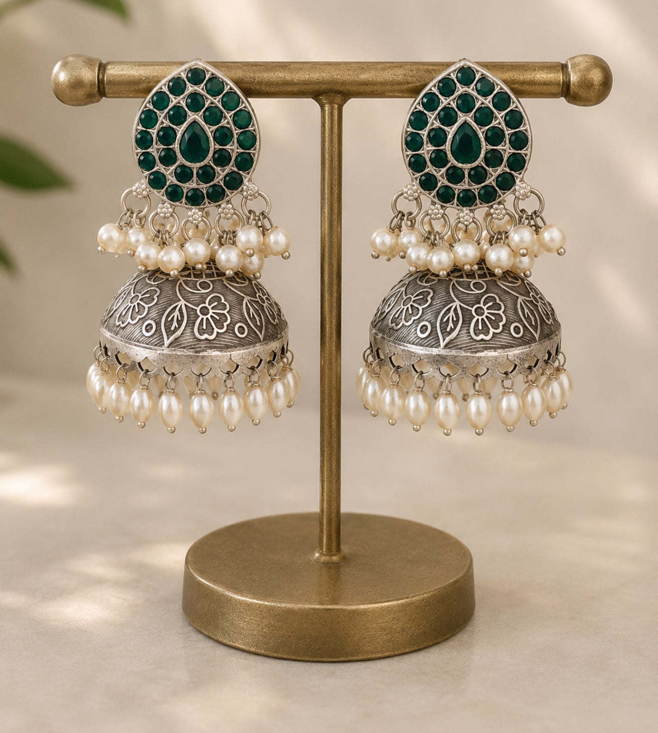 Maira Oxidized Jhumkis