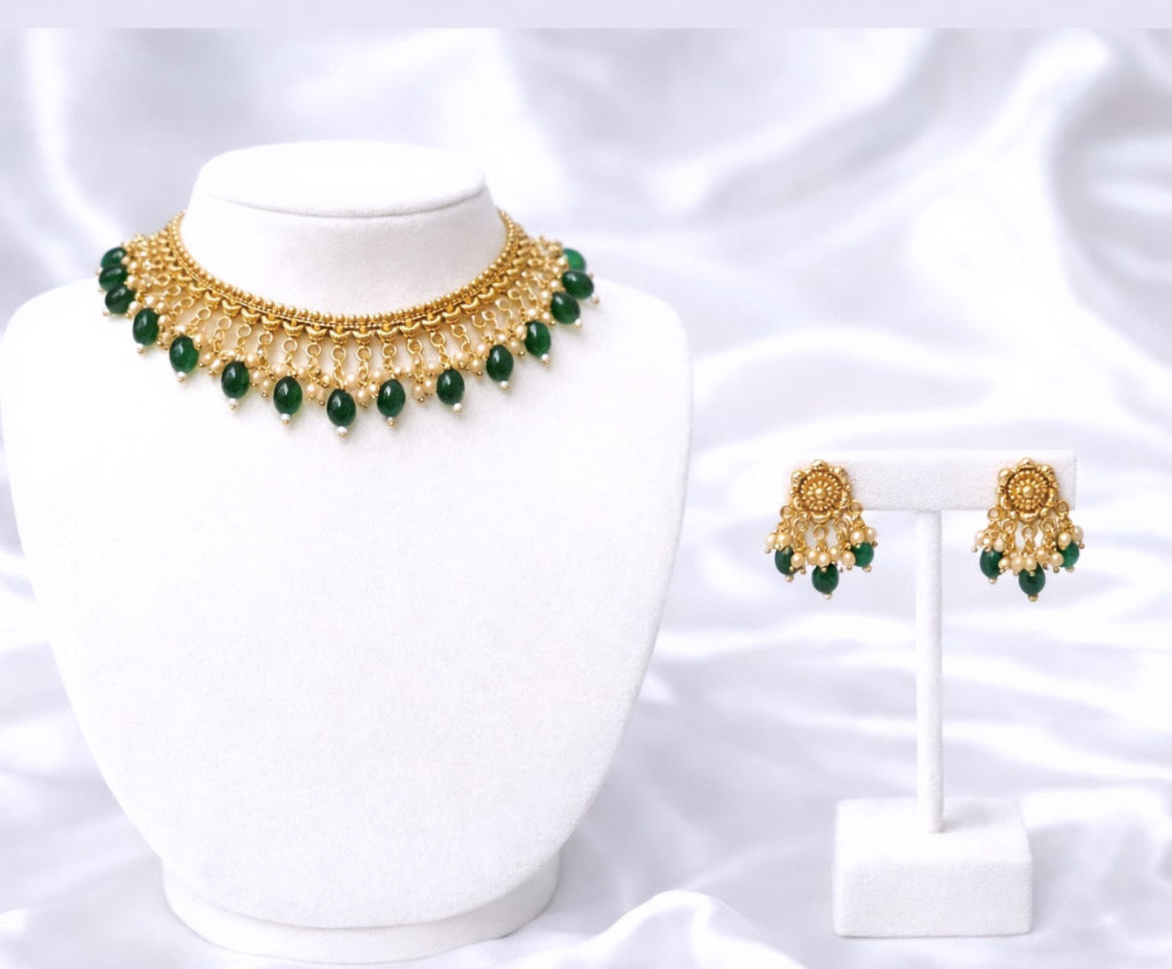 Raha Gold Plated Necklace Set