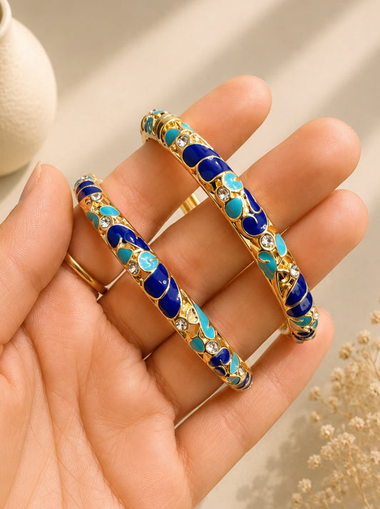 Mariam Openable Enamel Bangle Bracelet-One Piece Only