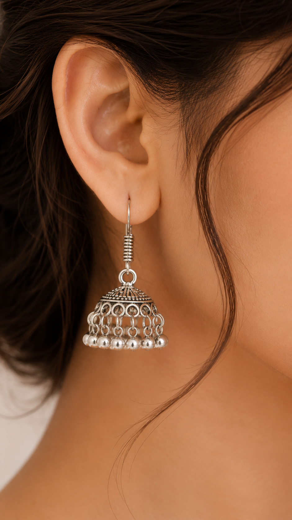 Oxidized Mini Jhumkis