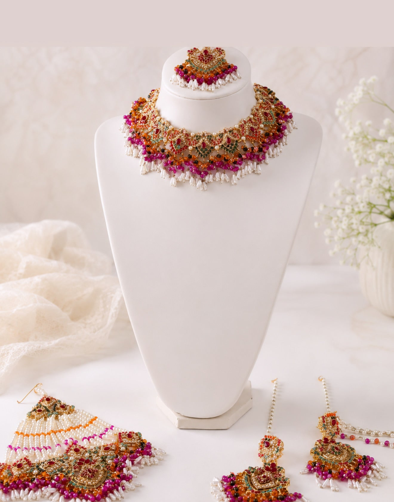 Pakistani Semi Bridal Necklace Set