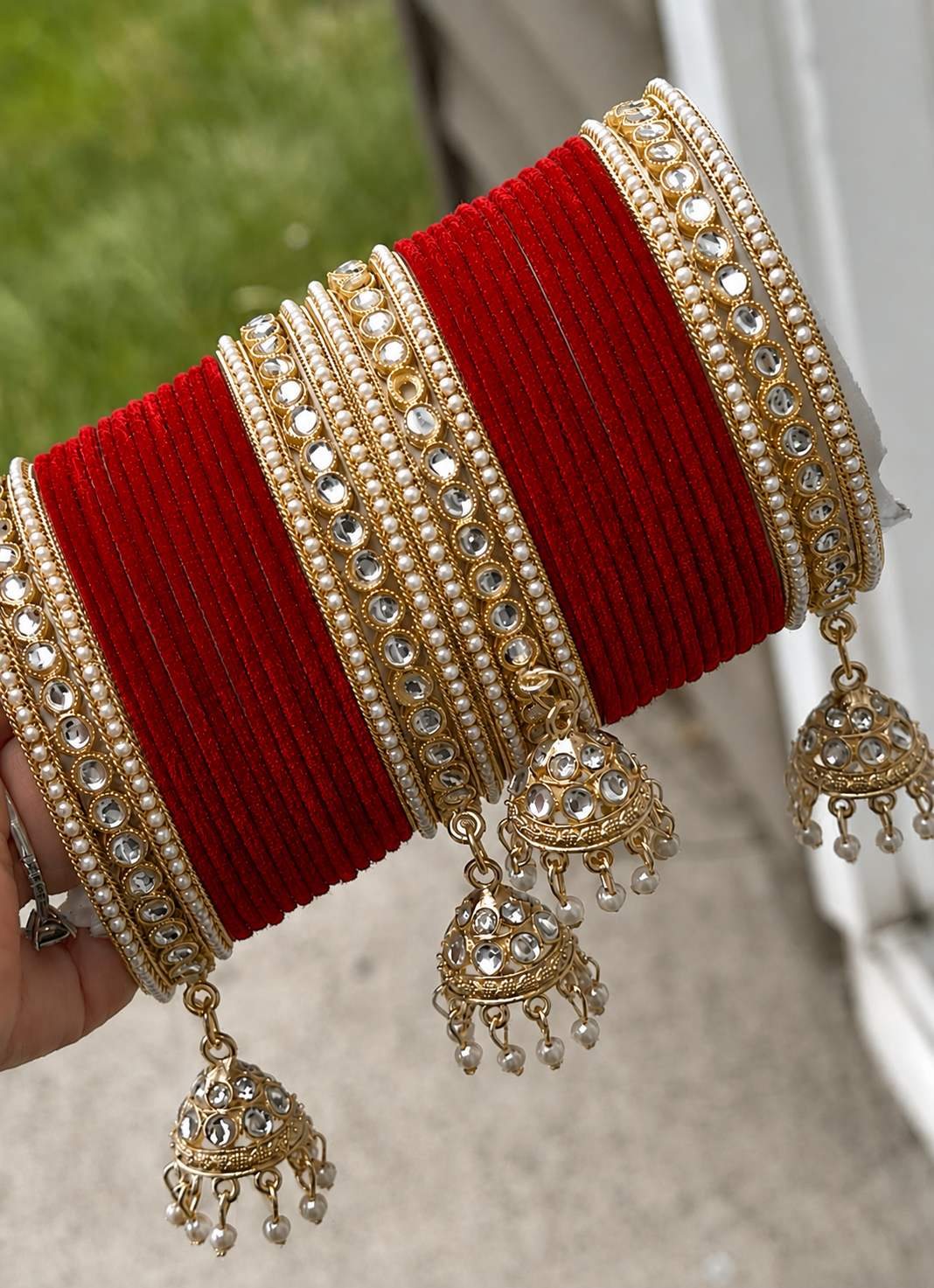 Sunidhi Bangle Set with Hangings