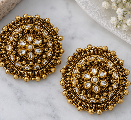 Alisha Oversized Gold Plated Studs