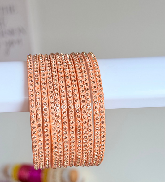 Sophia Peach Bangle Set