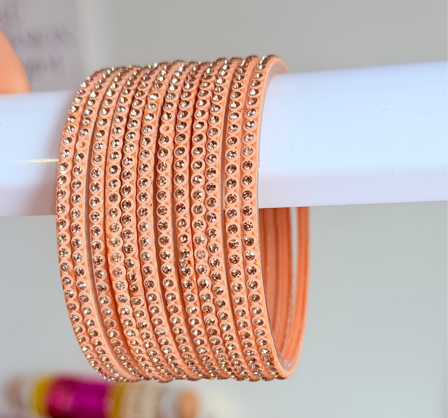 Sophia Peach Bangle Set