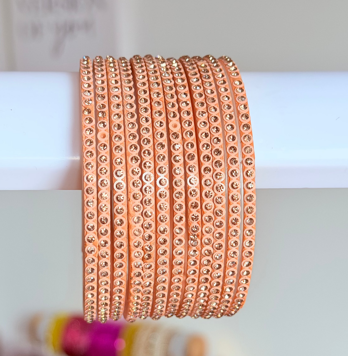 Sophia Peach Bangle Set