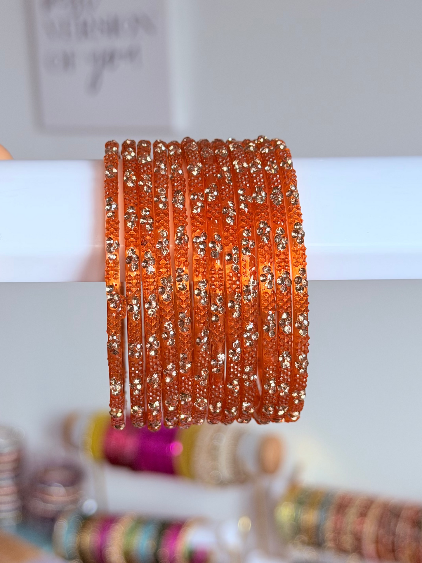 Sophia Bangle Set In Orange