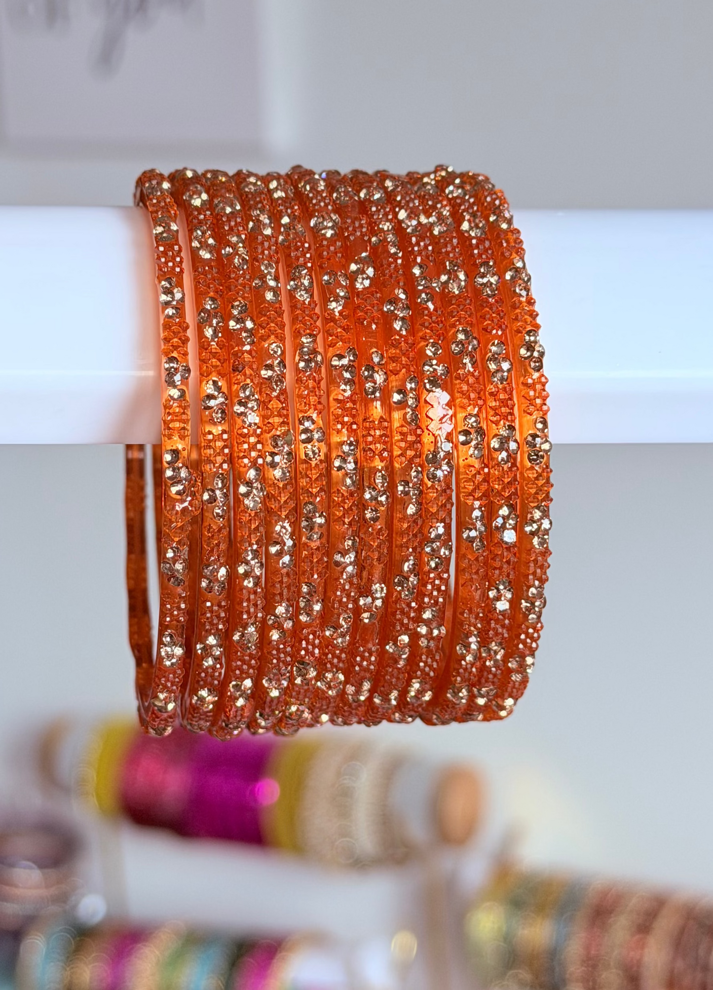 Sophia Bangle Set In Orange