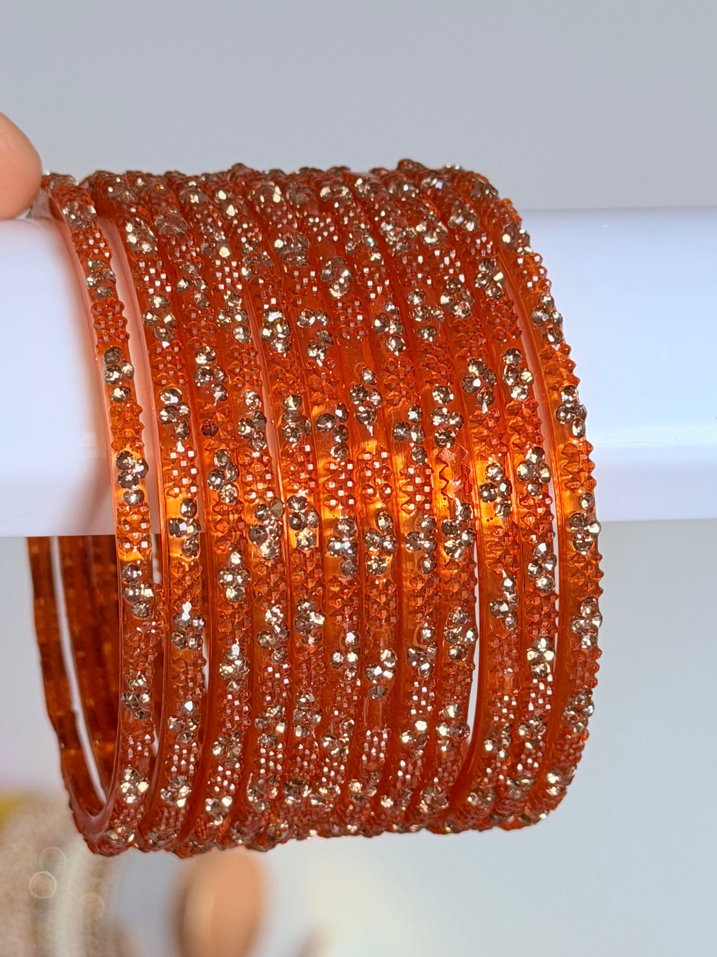 Sophia Bangle Set In Orange