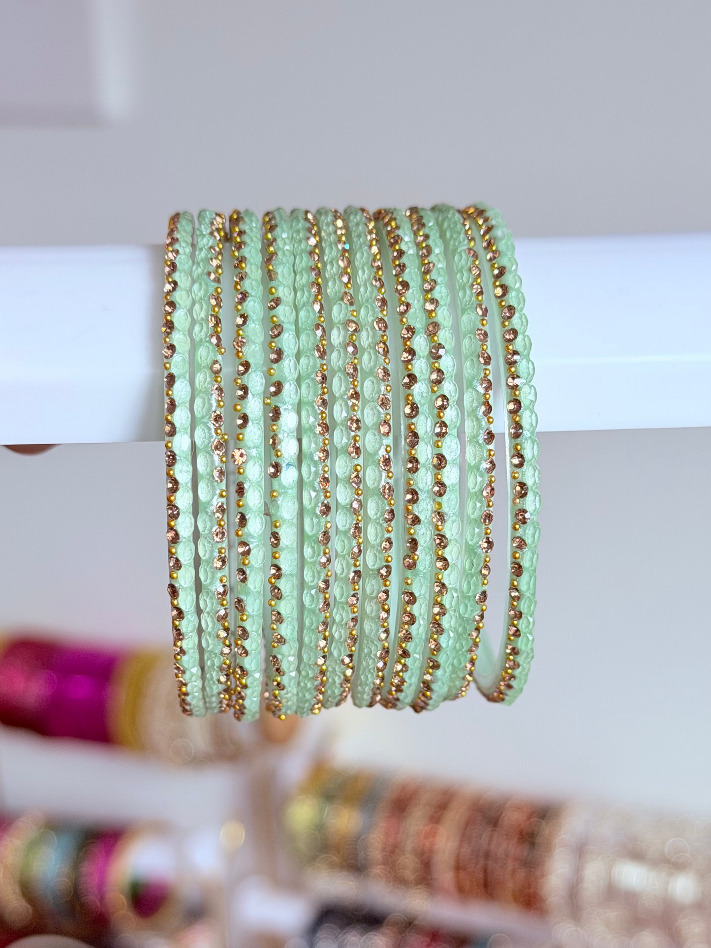 Sophia Bangle Set In Mint