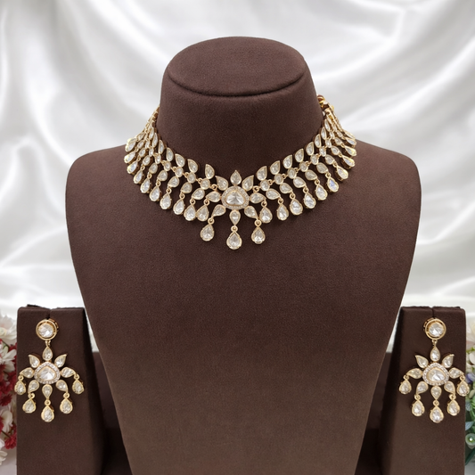 Aarohi Moissanite Necklace Set