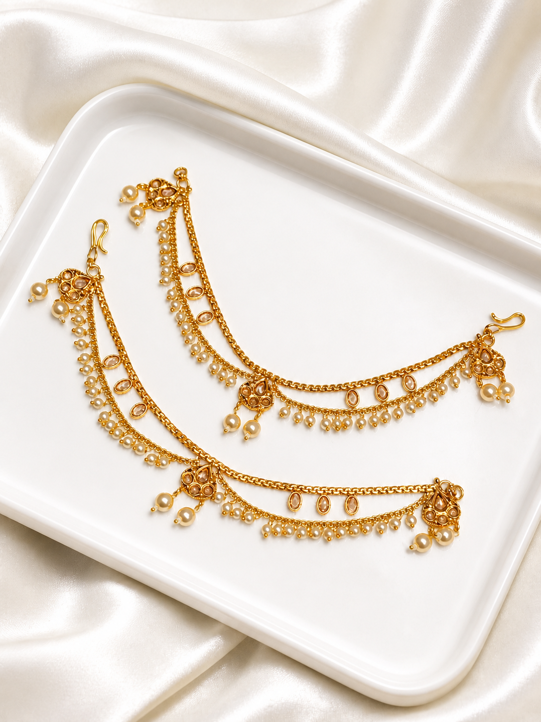 Sakshi Gold Plated Sahara Earring Chain