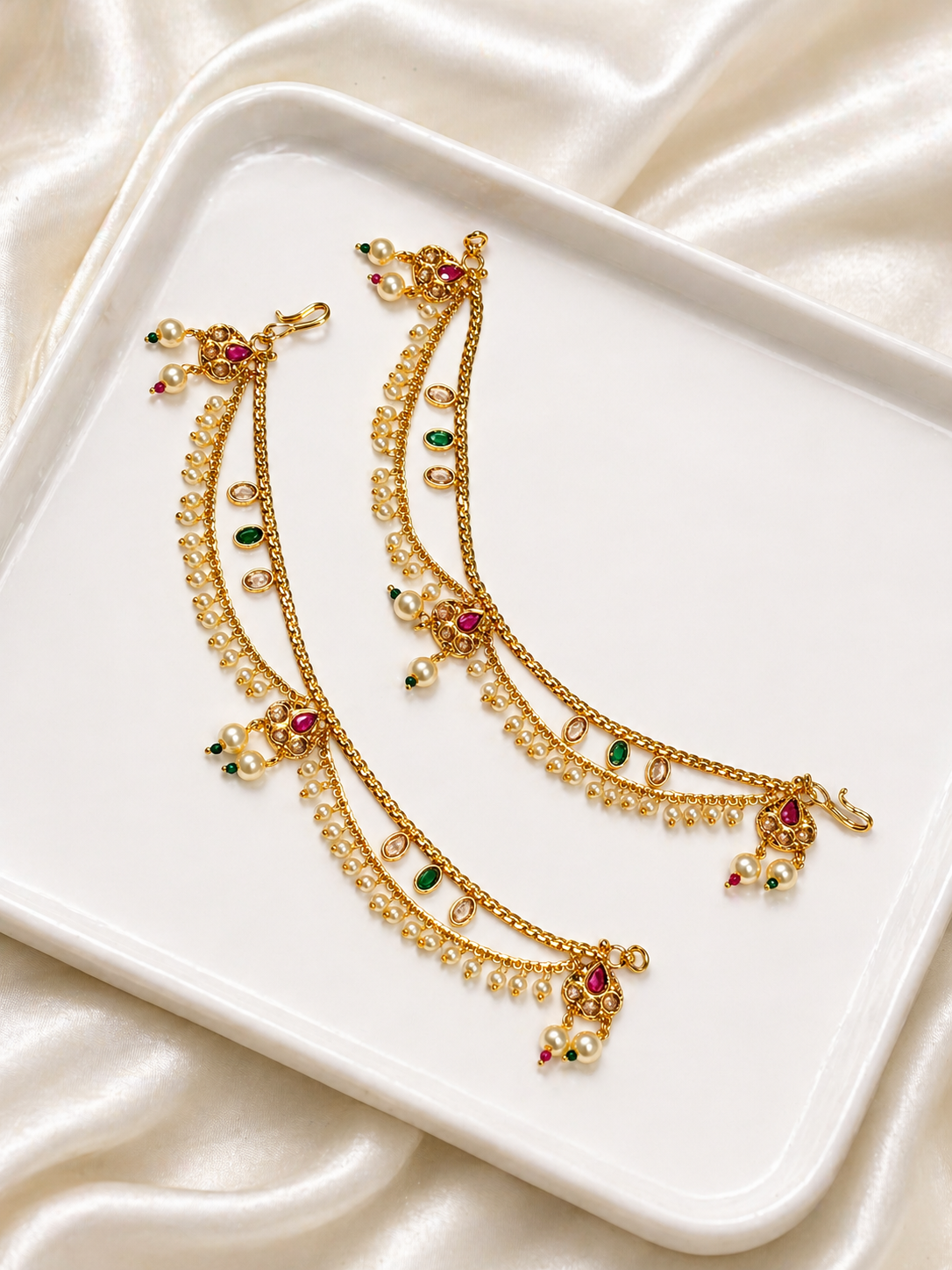Sapna Gold Plated Sahara Earring Chain