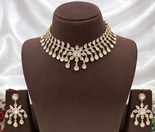 Aarohi Moissanite Necklace Set